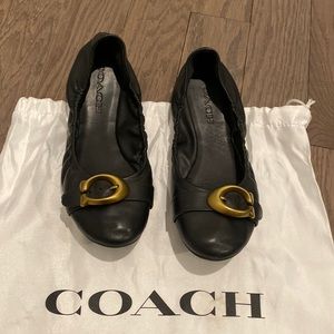 Black Coach Flats